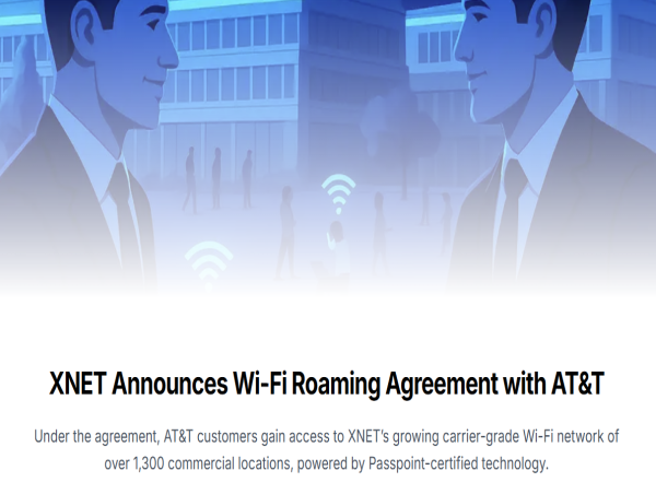 XNET Mobile Announces Wi-Fi Roaming Agreement with AT&T