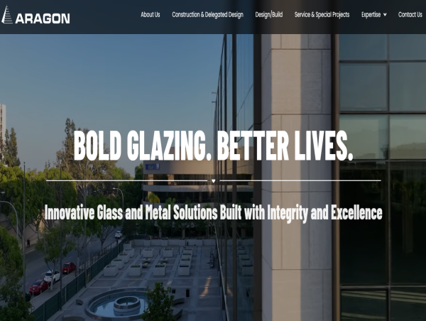  Core6 Marketing Redesigns Aragon Construction Website to Set New Standard in Glazing Industry Web Design 