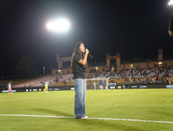  Latin-American Teen Represents Learn The Arts Las Vegas With July 4th Soccer Stadium Performance 