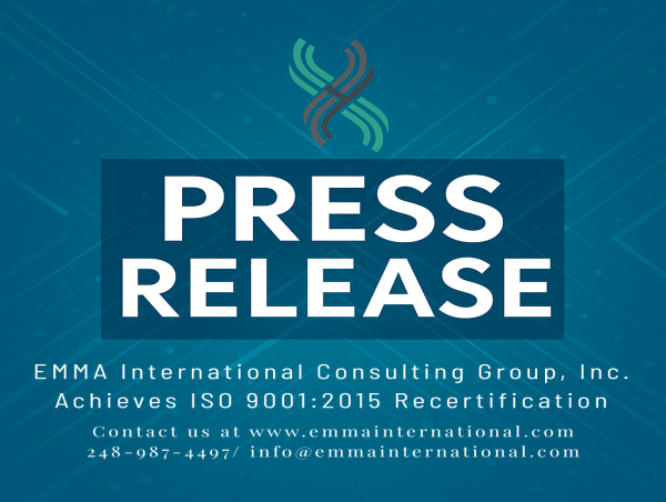 EMMA International Consulting Group, Inc. Achieves ISO 9001:2015 Recertification