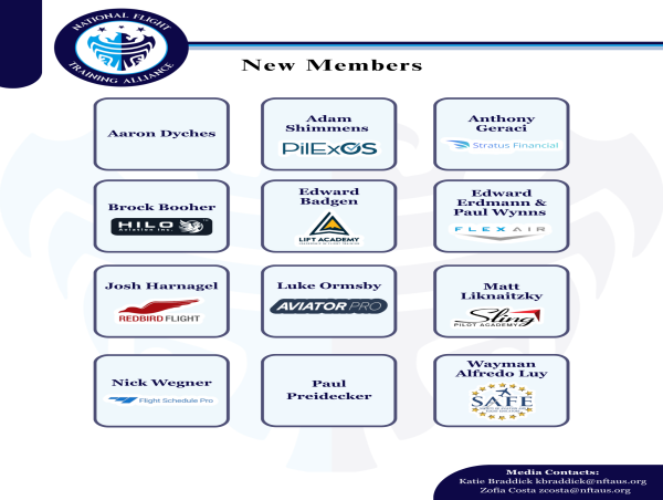 National Flight Training Alliance (NFTA) Continues to Grow, Welcomes New Members