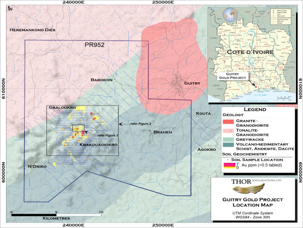 Thor Explorations Announces Maiden Drill Results at the Guitry Project in Côte d'Ivoire