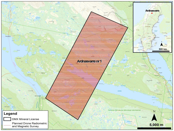 District Commences UAV Radiometric and Magnetic Survey at Uranium Polymetallic Properties in Sweden