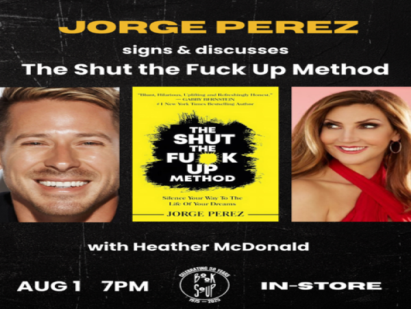 Best-Selling Author Jorge Perez to Host Book Event at 'Iconic' Book Soup in Los Angeles with Heather McDonald