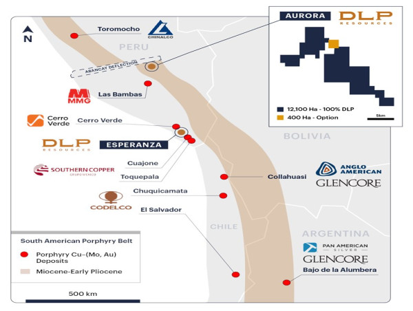 DLP Resources Announces Commencement of 2025 Drilling on the Aurora Porphyry Copper-Molybdenum-Silver Project in Southern Peru