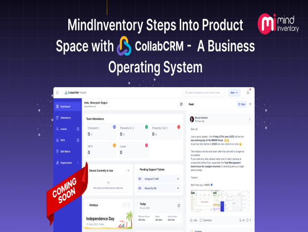 MindInventory to Launch CollabCRM - A Business Operating System Designed to Redefine IT Work Management