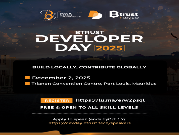 Btrust Teams Up with the Africa Bitcoin Conference for 2025 Btrust Developer Day in Mauritius