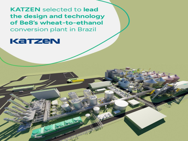 KATZEN Selected to Lead Design and Technology for Be8's Wheat-to-Ethanol Plant in Brazil