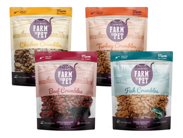 Healthy Cat Treat Alert: Farm to Pet Expands Its Crumbles Cat Treat Collection