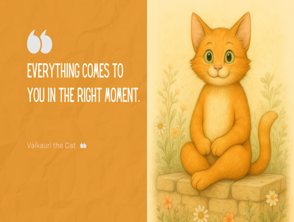 The Arrival of Vaikauri -The Wise Cat: A Cute, Cool Philosopher Finds His Voice — and Starts a Brand