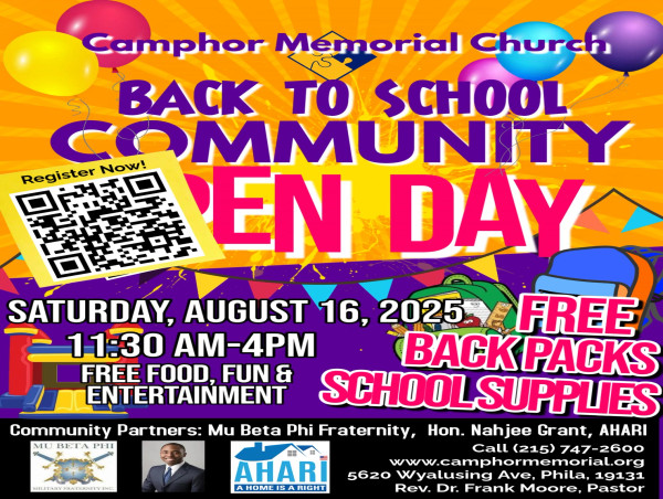 Camphor Church Hosts Back to School Community Day on August 16 for Over 300 Children and Families
