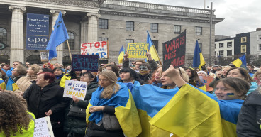  Ukrainians in Dublin told ‘our home is your home’ on anniversary of war 