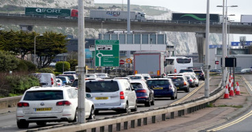 Huge queues of cars stretching back from Port of Dover amid 90-minute waits