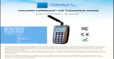 Consultix CW Transmitter Opt WTX-35B Option KV *Public Safety 150-400 MHz* option 2 or 4 Port is now field upgradable