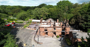  Campaigners mount sit-in protest as contractor works on Crooked House rubble 