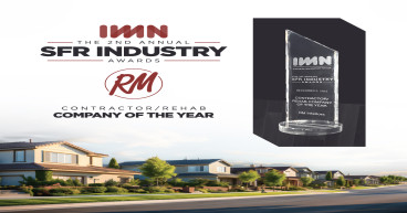 RM Interiors Named Contractor/Rehab Company of the Year at IMN SFR Industry Awards