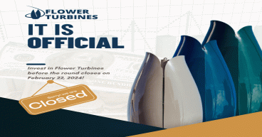 Flower Turbines Announces 40 Days Till Funding Round Closes