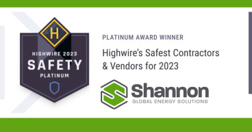 Third Straight Platinum Safety Award for Shannon Global Energy Solutions!