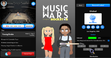 Life-Sim Sensation 'Music Wars Rockstar' Officially Launches with Major Record Label Update