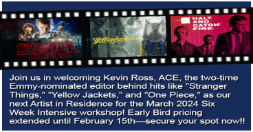 “Yellowjackets” Editor Kevin Ross, ACE, Joins Manhattan Edit Workshop as Artist in Residence