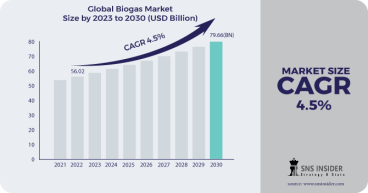 Biogas Market to Surpass USD 79.66 Billion by 2030 owing to Renewable Energy Demand and Technology Advancements