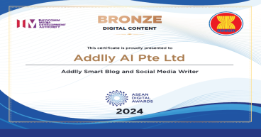 Addlly AI Wins Bronze at ASEAN Digital Awards 2024 for AI Writing Tool, Spearheading Innovation in Digital Marketing