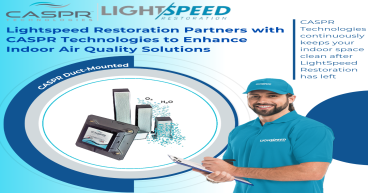 Lightspeed Restoration Partners with CASPR Technologies to Enhance Indoor Air Quality Solutions