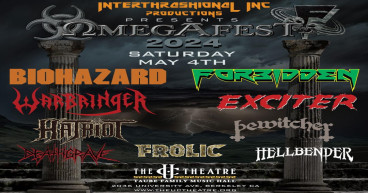 Bay Area Legends FORBIDDEN Announce OmegAfest Featuring BIOHAZARD, WARBRINGER, EXCITER and Five More Bands