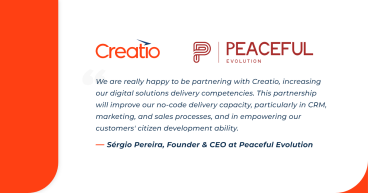Creatio Announces its Partnership with Peaceful Evolution
