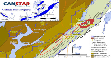 Canstar Re-initiates District-Scale Precious & Critical Metals Exploration; Announces 11.8 g/t Gold Grab Sample Result; New Geological Model for the Buchans-Mary March VMS Project; and Expansion of Newfoundland Claims Holdings