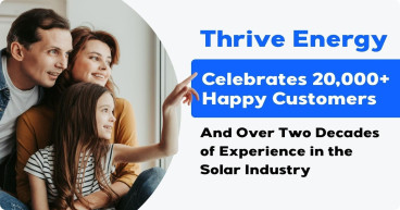 Thrive Energy Celebrates 20,000+ Happy Customers and Over Two Decades of Experience in the Solar Industry