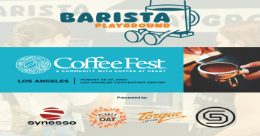 The Barista Playground at Coffee Fest LA with Torque Coffee, Synesso & Planet Oat
