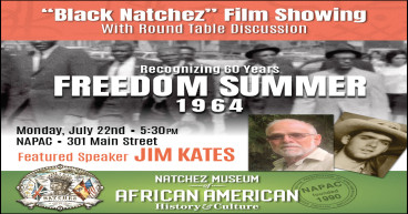  Civil Rights Veteran Jim Kates To Speak On July 22 As City of Natchez, NAPAC hosts 