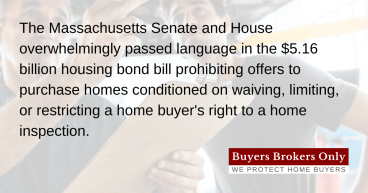 Buyer Agents Support MA Legislature's Home Inspection Protections