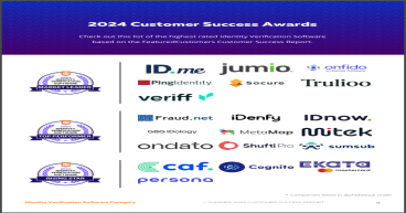 The Top Identity Verification Software Vendors According to the FeaturedCustomers Summer 2024 Customer Success Report