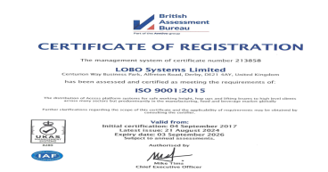 LOBO Systems Secures ISO 9001:2015 Certification Renewal