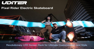 UDITER Unveils Revolutionary Pixel Rider Electric Skateboard with Customized LED Screen Deck