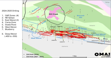  Omai Gold Drills 3.13 g/t Au over 43.0m, 2.20 g/t Au over 43.7m and 2.89 g/t over 22.0m at Wenot 