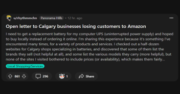 Locally owned Calgary Businesses Face Challenges and Opportunities in the Age of Amazon