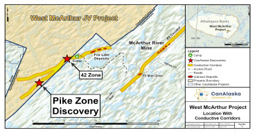  CanAlaska Assays Confirm Ultra High-Grade Uranium Mineralization at Pike Zone on West McArthur Joint Venture 
