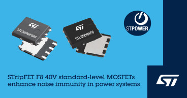 STMicroelectronics releases standard-threshold 40V MOSFETs in enhanced STripFET F8 technology