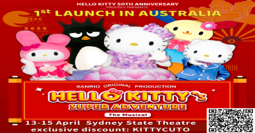 Australia Welcomes the authentic ultimate Sanrio Musical Experience with HelloKitty and Friends for the first time