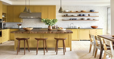 Yellow Kitchen Cabinets from CabinetDIY Add Bold Style to Modern Interiors