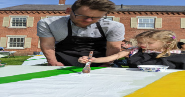 Interactive Paint party to kick off Lexington’s Mural by artists M. Pandina and G. Ortiz
