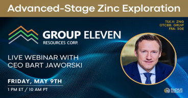 Group Eleven to be Featured on Radius Research for a Live Company Pitch, Deep Dive and Q&A Webinar