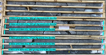 Group Eleven Intersects 12.0m of 2.30% Cu and 560 g/t Ag, Including 6.4m of 3.72% Cu and 838 g/t Ag, Demonstrating High-Grade Copper and Silver Potential at Ballywire