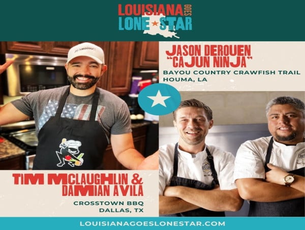 Crossbuck BBQ Proudly Joins 'Louisiana Goes Lone Star' for a Special Night  of Bayou State Cuisine
