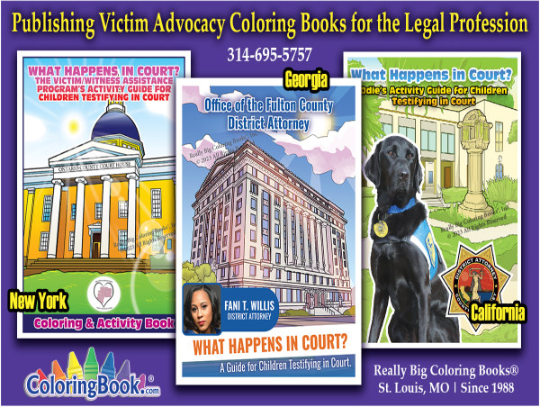 Victim Advocacy Coloring Books Teach a Child Witness What Happens in