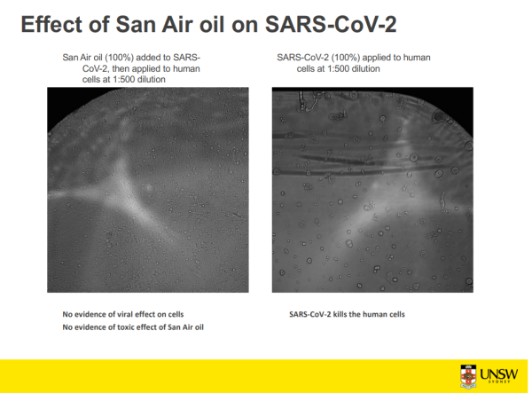  UNSW Study Finds SAN-AIR Products Kill Covid But Don’t Harm Human Cells 