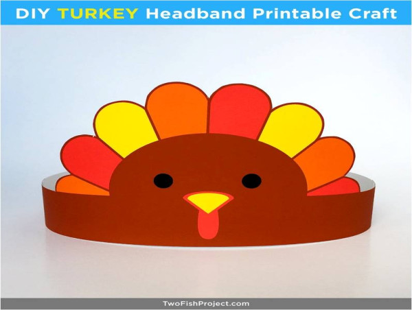 Cute Printable Thanksgiving Headband Hat Craft for Toddlers ...